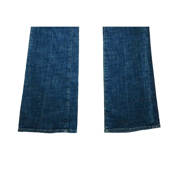 Bebe Dark Denim Twill LowRise Boot Jeans Rhinestone Buttons + Pocket Pin 29W/31L - Picture 10 of 14